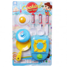 TOY KITCHEN SET W/STOVE 7PCS 185-7