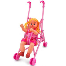 TOY DOLL&STROLLER SET 44CM