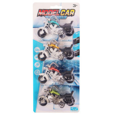 TOY PULL BACK MOTORBIKE MINI 4PC CARDED