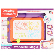 TOY DRAWING BOARD MAGNETIC W/STAMPS 4PC