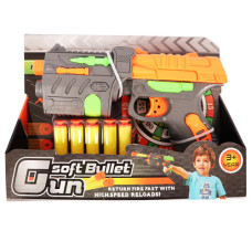 TOY GUN W/SOFT BULLETS+TARGET H04A-4