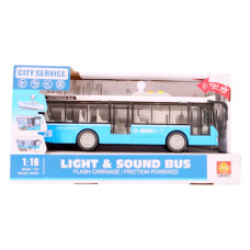 TOY FRICTION BUS W/SOUND &LIGHT 1:16