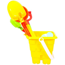 TOY BEACH BUCKET SET 6PCS W*/WATER CAN
