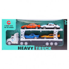 TOY FR TRUCK W/TRAILER+4 RACING CARS