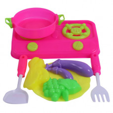 TOY KITCHEN PLAY SET 8PCS W/STOVE JJL501