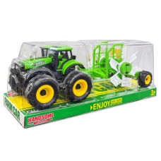 TOY TRACTOR W/CULTIVATOR/ROTARY RAKE