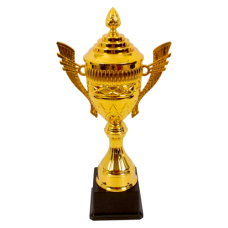 TROPHY PL CUP 41CM GOLD W/DESIGN