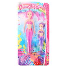 TOY SEA DOLL SET 2PC W/2 MINI BRUSHES