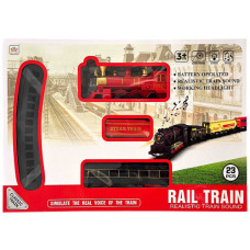 TOY B/O RAILTRAIN 23PC W/LIGHT&SOUND