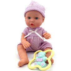TOY DOLL SOFT BABY 32CM W/RATTLE  IN BOX