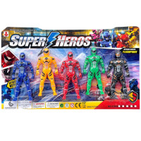 TOY HERO SET 5PC ASSORTED COLOURS TOY HERO SET 5PC ASSORTED COLOURS