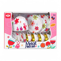 TOY KITCHEN PLAY SET METAL 13PC W/TRAY