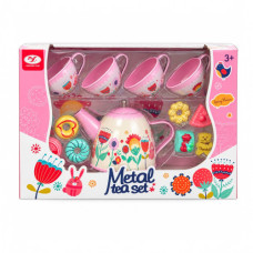 TOY KITCHEN PLAY SET METAL 13PC+TRAY