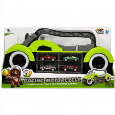 TOY MOTORCYCLE CARRY CASE W/CARS & SOUND