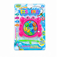TOY WIND UP FISHING GAME W/MINI ROD TOY WIND UP FISHING GAME W/MINI ROD