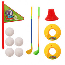 TOY GOLF SET 11PC 2GOLF CLUBS IN NET