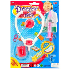 TOY DOCTOR SET W/SYRINGE 4PCS 2895