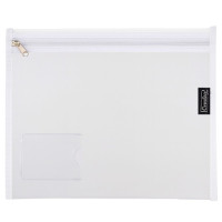 BTS BOOK BAG A4 CLEAR W/WHTE ZIP CROXLEY