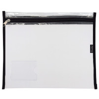 BTS BOOK BAG A4 CLEAR W/BLCK ZIP CROXLEY BTS BOOK BAG A4 CLEAR W/BLCK ZIP CROXLEY