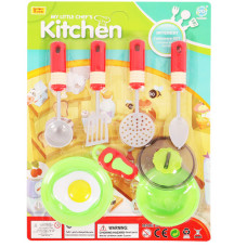 TOY KITCHEN SET 8PCS W/EGG CARDED