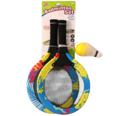 TOY BADMINGTON SET W/BALL+SHUTTLECOCK