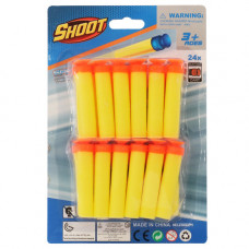 TOY BULLET FOAM W/SUCTION 24PCS BLISTER