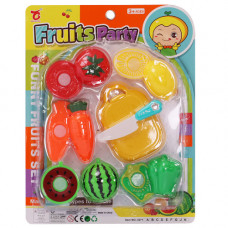 TOY FRUIT SET W/CUTTING BOARD 12PCS