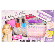TOY NAIL ART SET W/STICKERS 7PCS