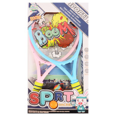 TOY RACKET SET BOOM W/BALL+SHUTTLECOCK