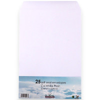 ENVELOPE C4  25s WHITE S/S TELEPOINT