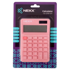 CALC NEXX 12 DIGIT PASTEL PINK CARDED