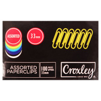 BTS PAPER CLIP 33MM SILVER 100s CROXLEY