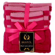 TOWEL SET 3PC PURPLE BRISTOL