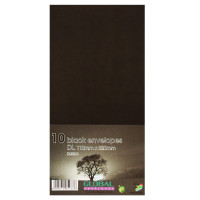 ENVELOPE 10s BLACK 110X220mm TELEPOINT