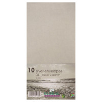 ENVELOPE 10s SILVER 110X220mm TELEPOINT
