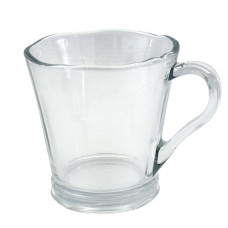 GLASS CUP SET 6PC CLEAR W/DESIGN