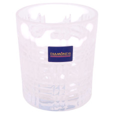 GLASS TUMBLER 9X8CM CLEAR W/DESIGN