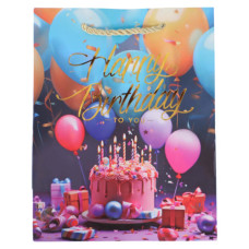 GIFT BAG 18X23CM HAPPY BIRTHDAY ASST DES