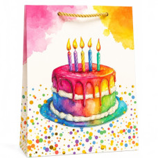 GIFT BAG 26X32CM HAPPY BIRTHDAY ASST