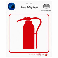 SIGN FIRE EXTINGUISHER ABS 190*190MM MS