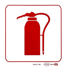 SIGN FIRE EXTINGUISHER ABS 190*190MM MS