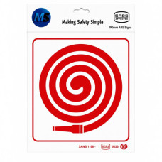 SIGN FIRE HOSE ABS 190*190MM MS*****