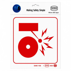SIGN FIRM ALARM ABS 190*190MM MS***