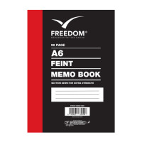 BK A6  96P HC MEMO BOOK H/COVER FREEDOM