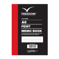 BK A6 144P MEMO BOOK FREEDOM STATIONERY