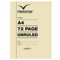 BK A4 72P JOTTER UNRULED FREEDOM STATION
