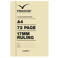 BK A4 72P 17MM RULING FREEDOM STATIONERY