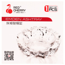 ASHTRAY GLASS 13CM ROUND EMDEN