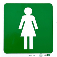 SIGN LATERINE FOR FEMALE ABS 190*190MM