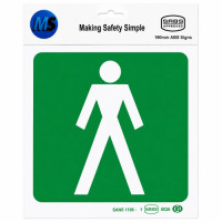 SIGN LATERINE FOR MALE ABS 190*190MM MS